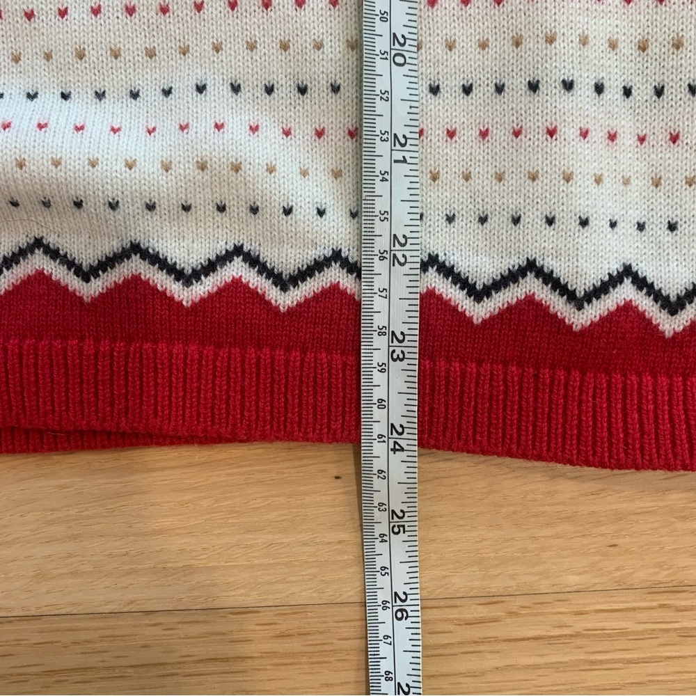 Talbots Womens Diamond Fair Isle Wool Blend‎ Sweater Winter Cozy Aspen Size Med - Picture 11 of 11